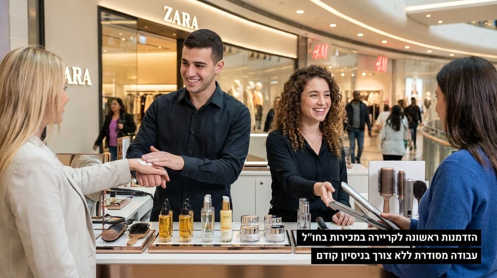 עבודה במכירות בעגלות קוסמטיקה